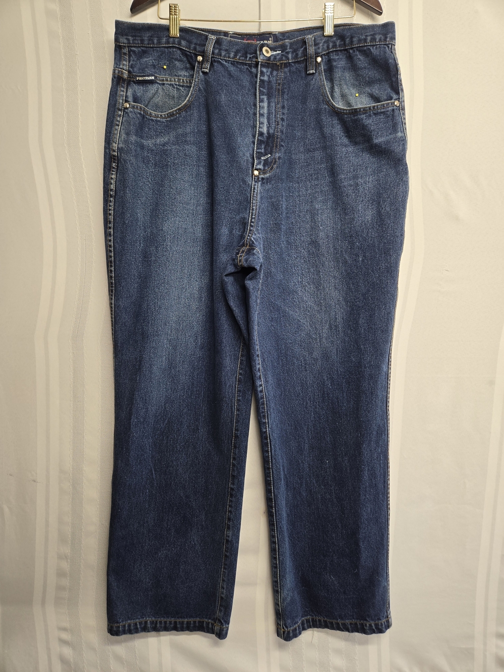 PHAT FARM Classic Men's Dark Blue Straight-Leg Jeans SIZE 38/33